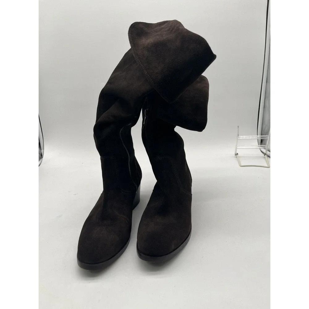 FRYE Cowboy Women's Brown Suede‎ The Over Knee Western Boots Size 6.5M